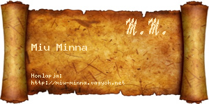 Miu Minna névjegykártya